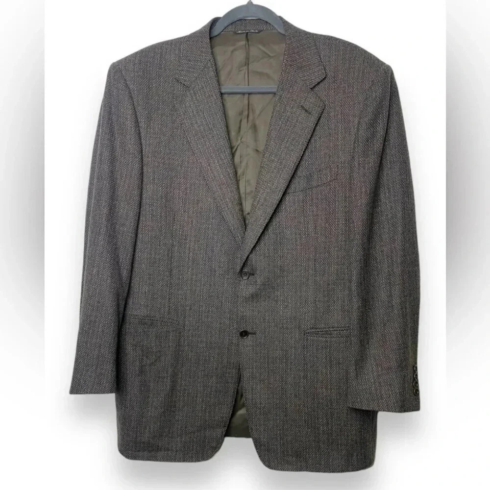 CANALI Henry Singer Wool Cashmere Blend Sport Coat Blazer Size 52 7 R - Picture 2 of 15